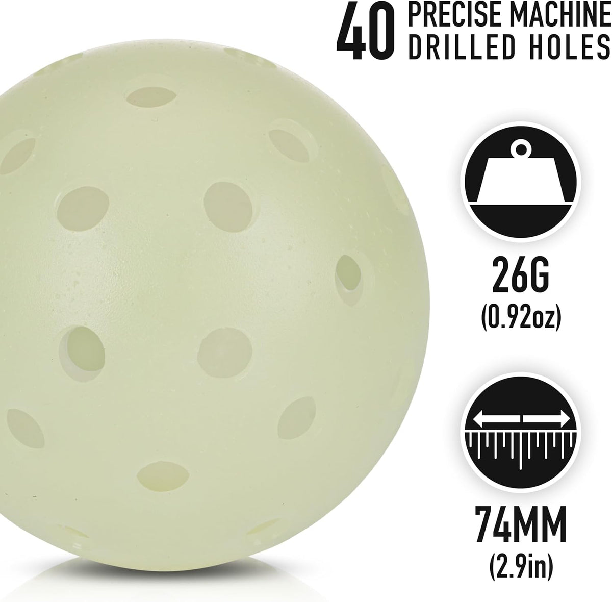Franklin Sports X-40 Glow-in-the-Dark Pickleballs