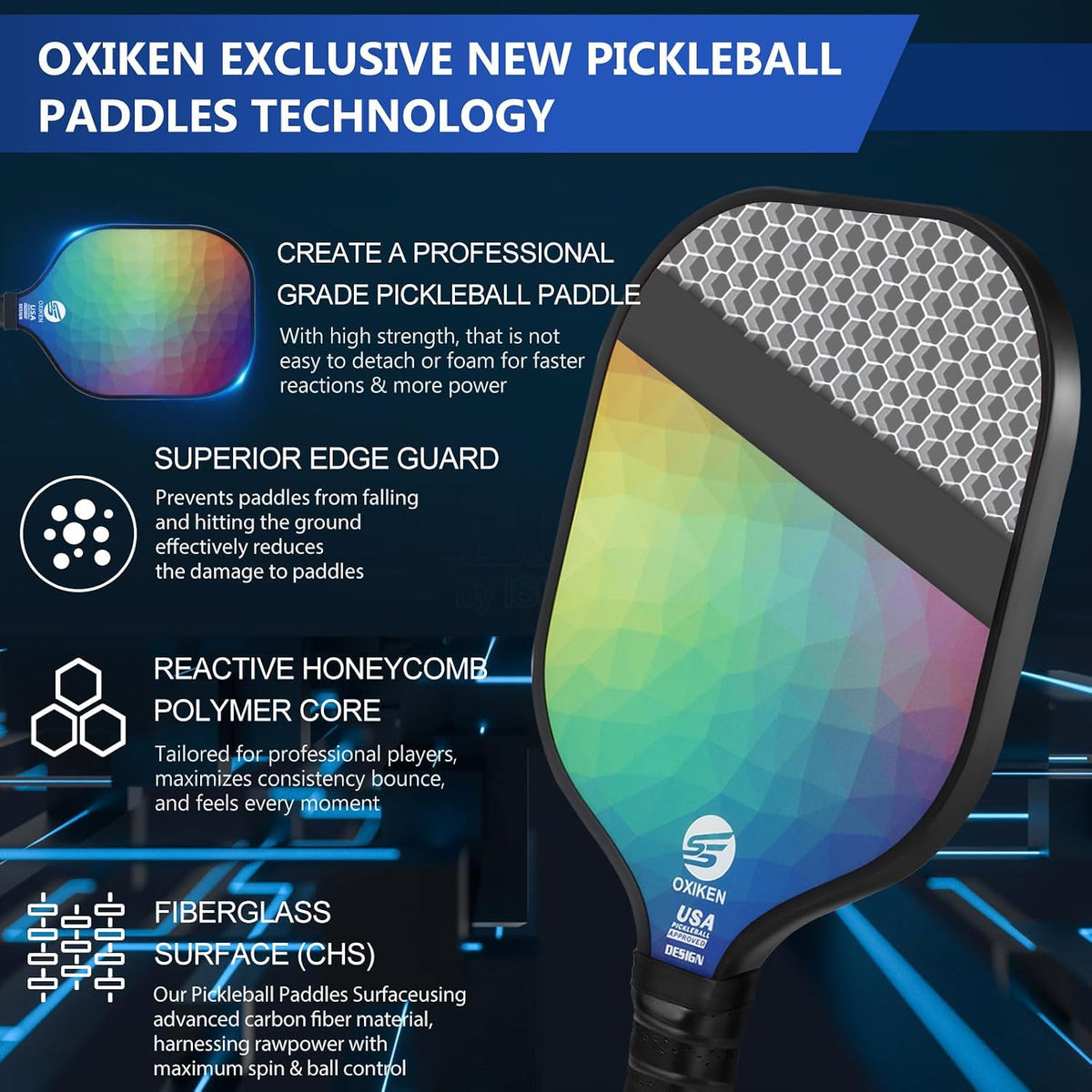 Professional Pickleball Paddle Set of 2 - USAPA Approved