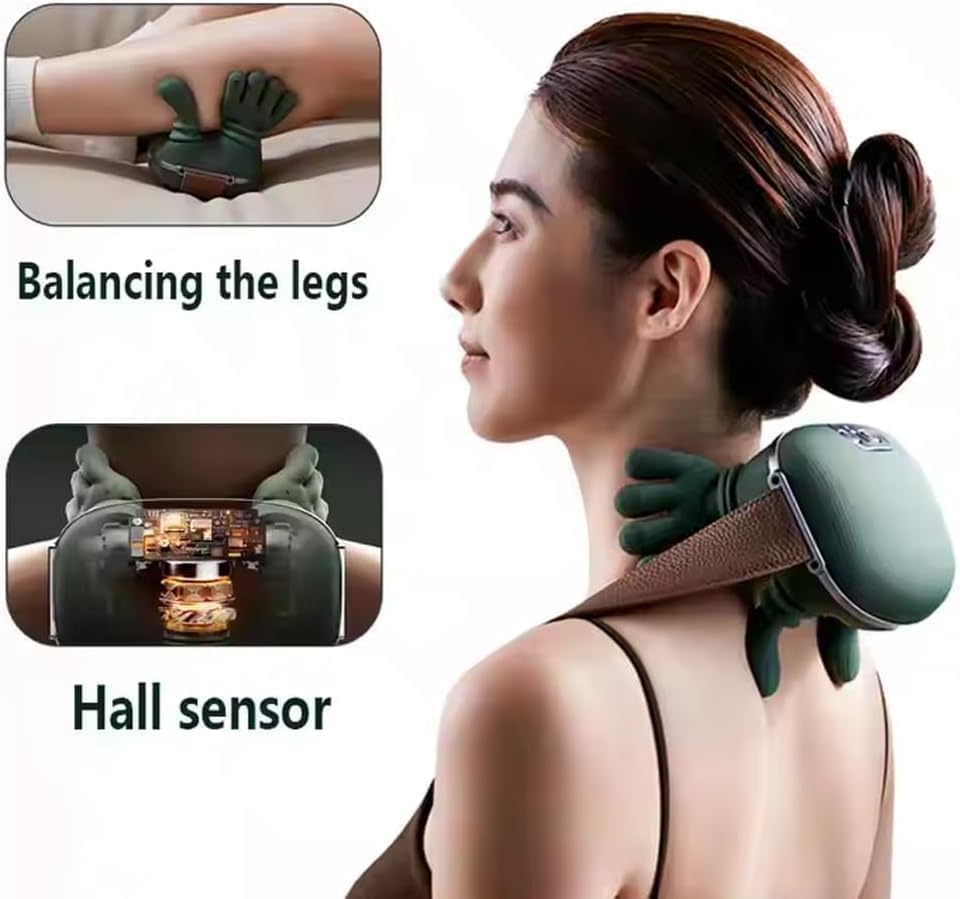 Revitalize Your Day with the Shiatsu Neck and Back Massager - Portable 4D Deep Tissue Relief with Soothing Heat!