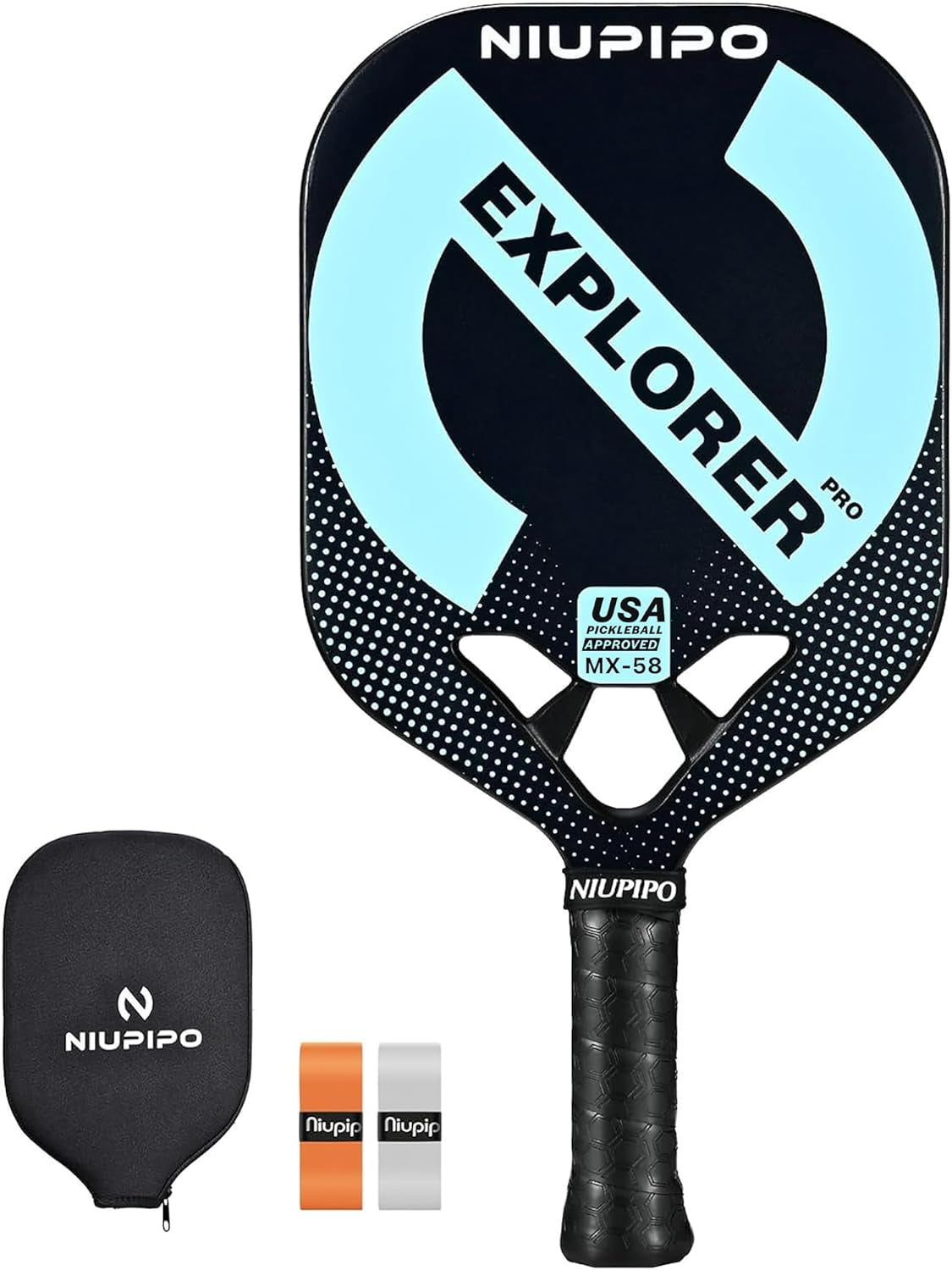 USAPA Approved Pickleball Paddle Set - Carbon Fiber & Fiberglass Hybrid with Polypropylene Honeycomb Core, Cushioned Grip, Includes Bag/Cover, Available in Sets of 1, 2, or 4 for Men and Women
