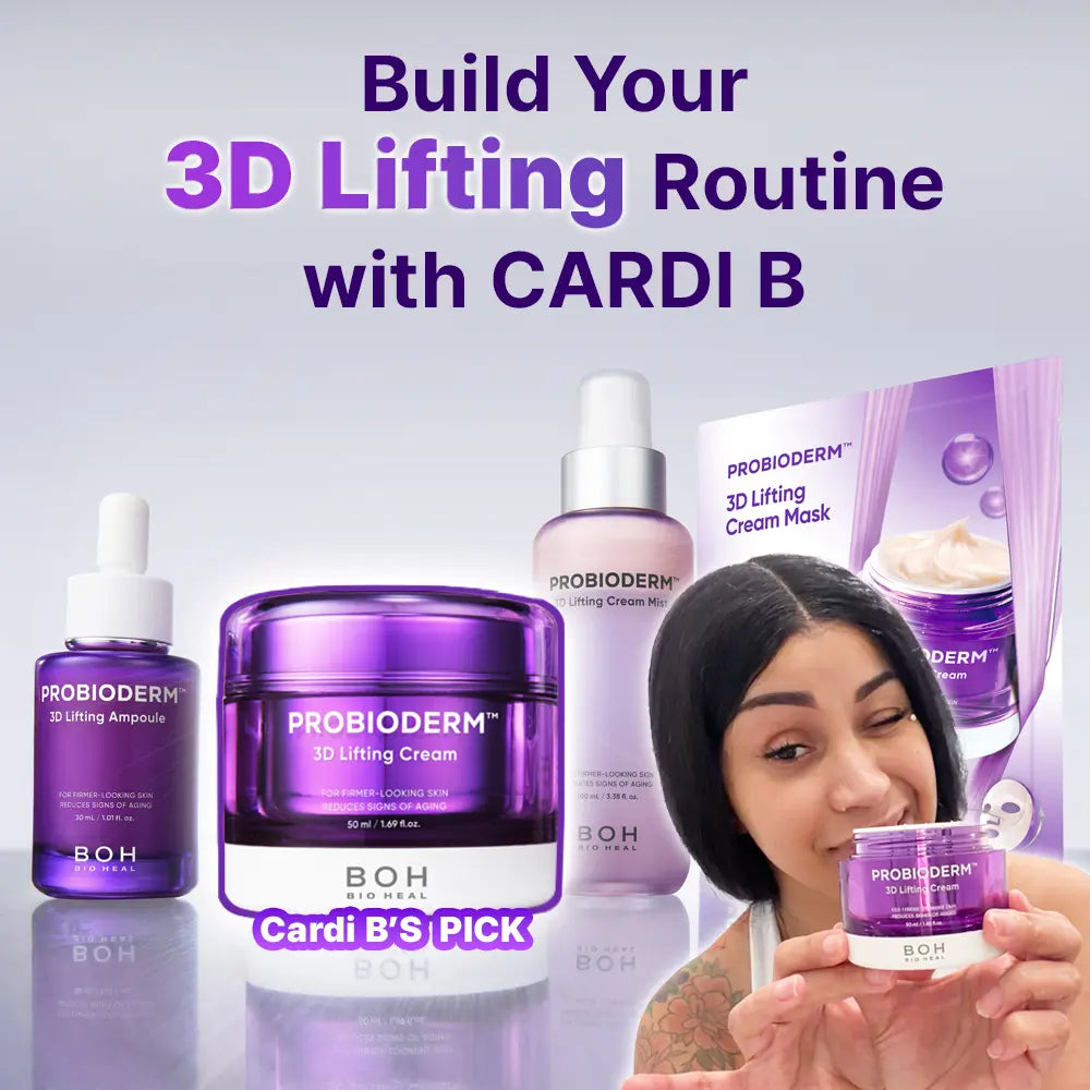 [Cardi B Pick] BIOHEAL BOH Probioderm 3D Lifting Cream 1.7 Fl Oz | Advanced Korean Facial Night Cream with 17-Peptide Complex & Probioderm for Wrinkles on Face and Neck, Butter-Rich Texture for Perfect Slugging