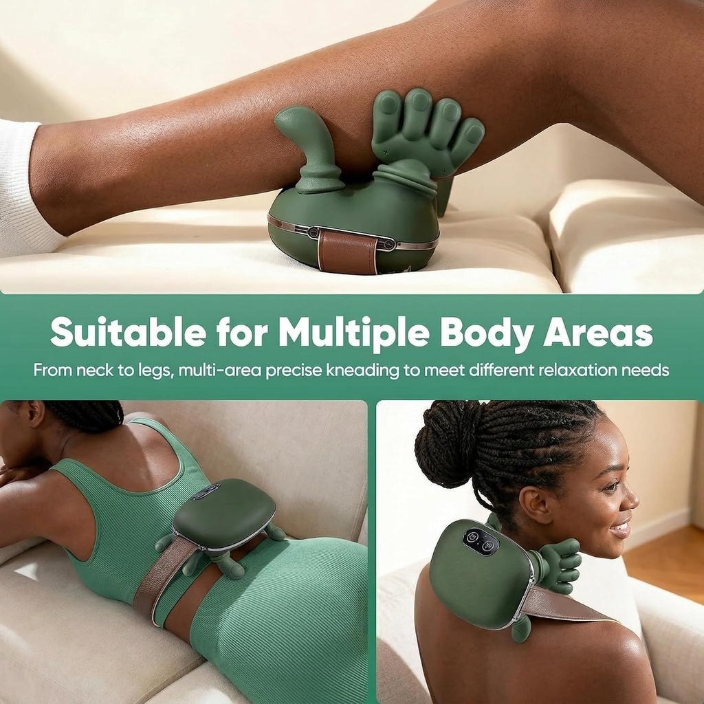 Revitalize Your Day with the Shiatsu Neck and Back Massager - Portable 4D Deep Tissue Relief with Soothing Heat!