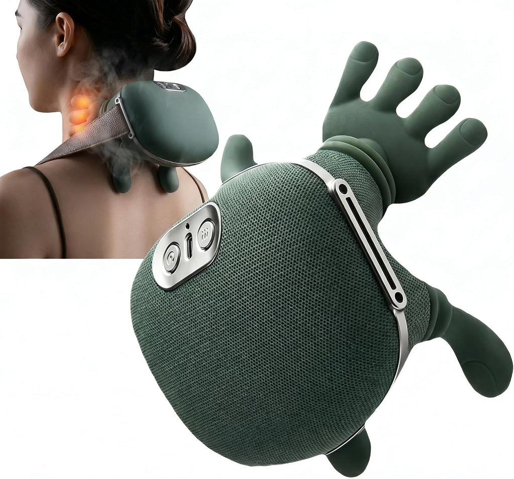 Revitalize Your Day with the Shiatsu Neck and Back Massager - Portable 4D Deep Tissue Relief with Soothing Heat!