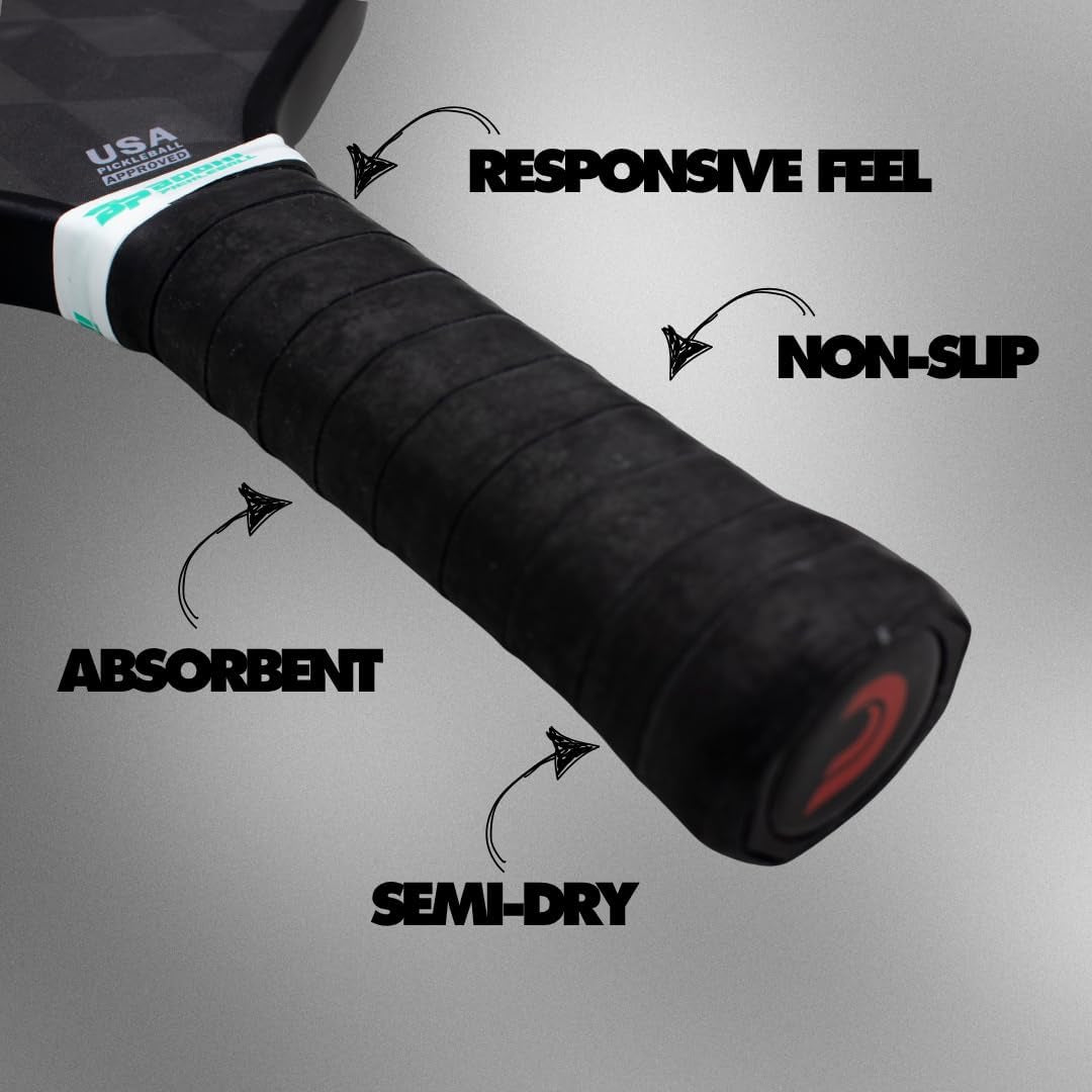Drytack Premium Pickleball Overgrips - Preferred Choice of Professional Players - Semi-Dry and Absorbent for Enhanced Comfort and Durability