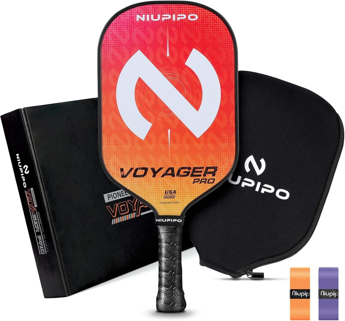 USAPA Approved Pickleball Paddle Set - Carbon Fiber & Fiberglass Hybrid with Polypropylene Honeycomb Core, Cushioned Grip, Includes Bag/Cover, Available in Sets of 1, 2, or 4 for Men and Women