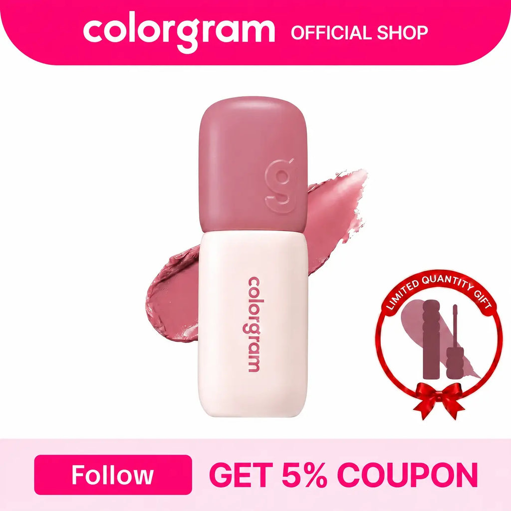COLORGRAM NUDE BLUR TINT | K-Beauty Makeup | Soft Matte Lip Stain | Powdery Finish | 2-In-1 Lip & Cheek | Lightweight & Buildable I Summervibes